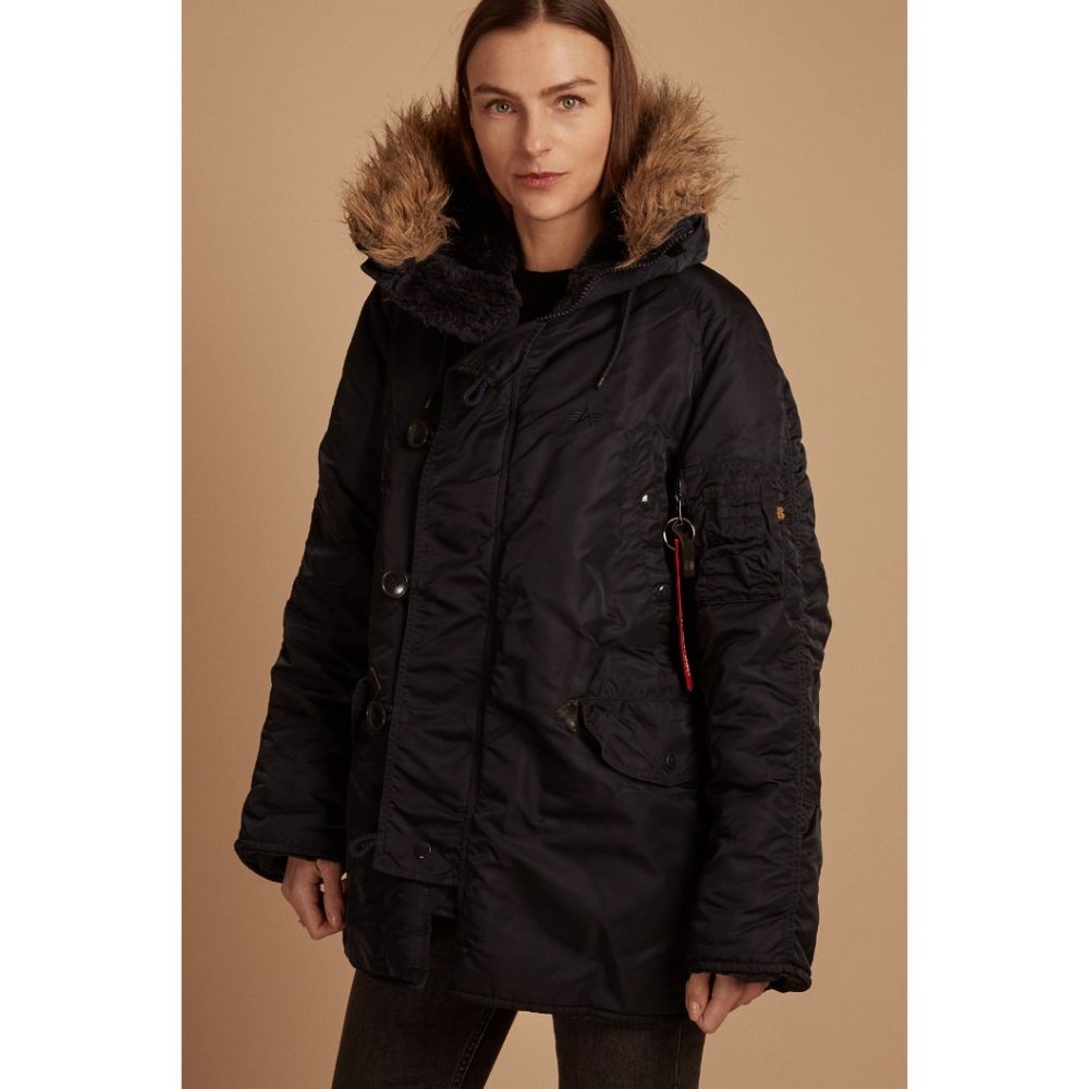 ALPHA INDUSTRIES INC. Navy Winter Jacket Size S - Picture 3 of 14